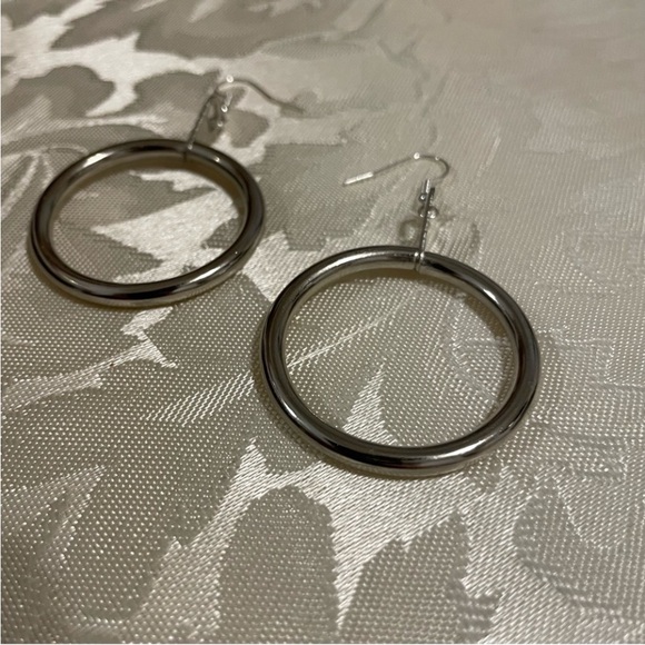 Silver Hoop Earrings - Picture 3 of 15